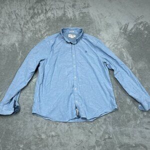 Original Penguin Mens Heritage Slim Fit Cotton Shirt XXL Blue a0205